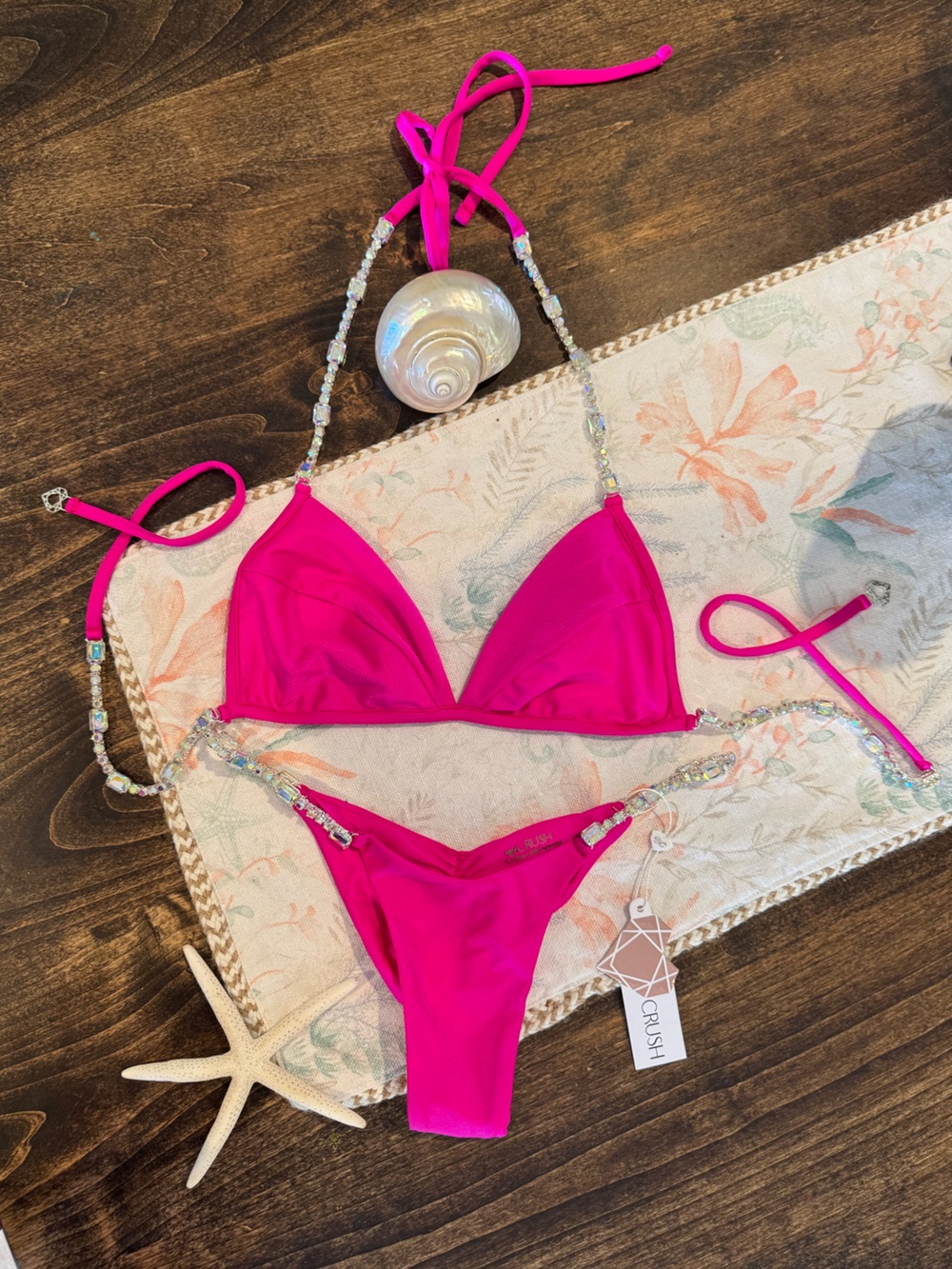 Bikini Crush iridescent rhinestone bikini